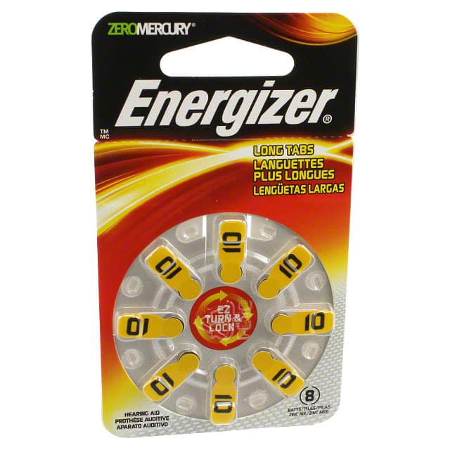 AZ10DP-8 BATTERY ZINC 1.4V COIN 5.8MM 8PK