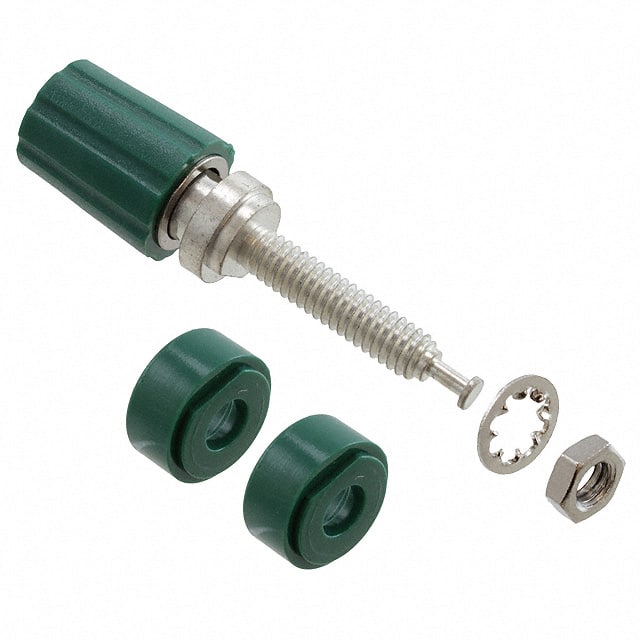 3760-5 CONN BIND POST KNURLED GREEN