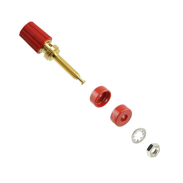 3770-2 CONN BIND POST KNURLED RED
