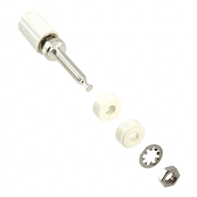 3760-9 CONN BIND POST KNURLED WHITE