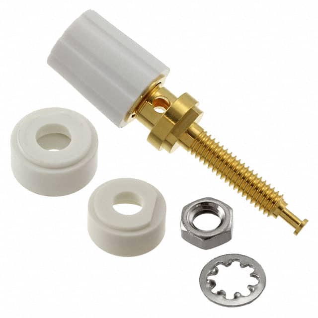 3750-9 CONN BIND POST KNURLED WHITE