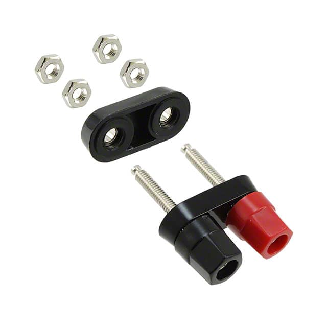 7018 CONN BIND POST DUAL HEX BLK/RED