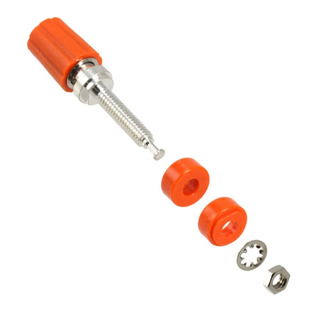 3760-3 CONN BIND POST KNURLED ORANGE