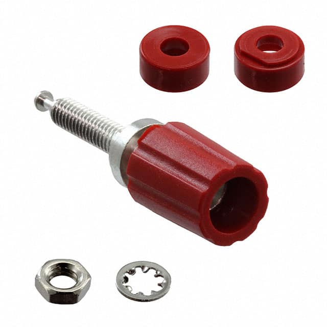3760-2# CONN BIND POST KNURLED RED