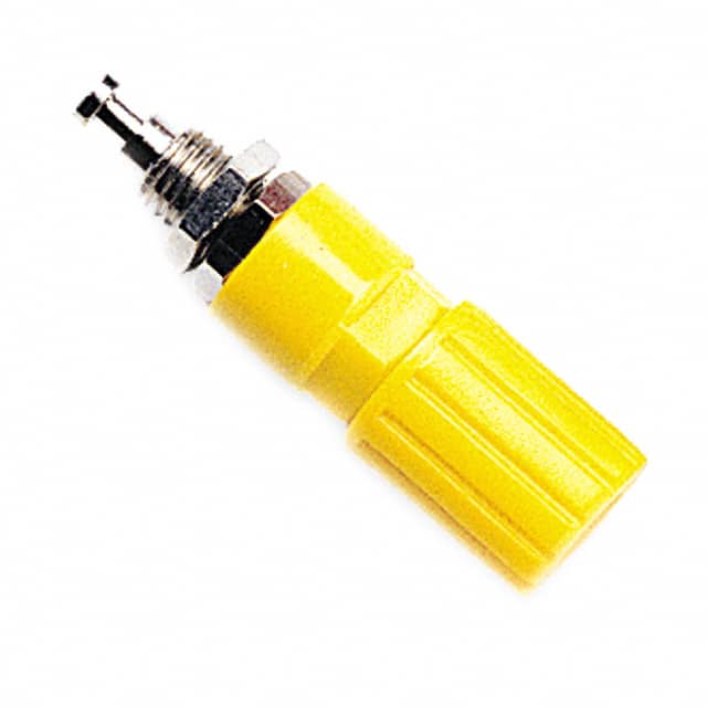 3760-4 CONN BIND POST KNURLED YELLOW