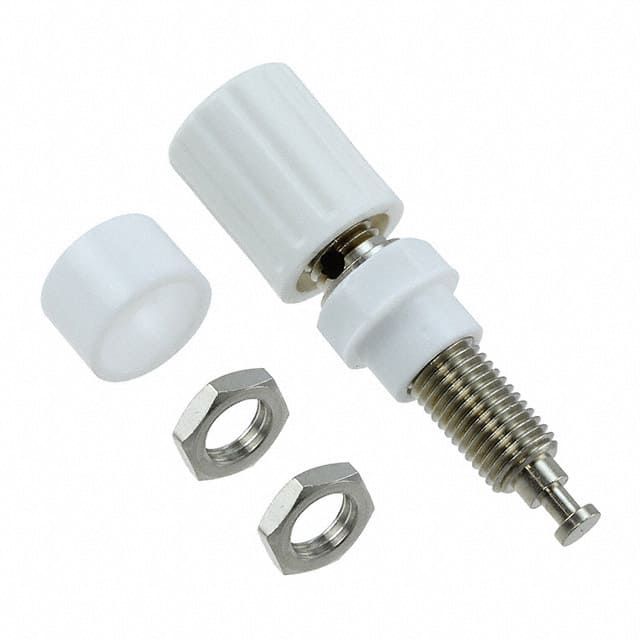 CT2232-9 CONN BIND POST KNURLED WHITE