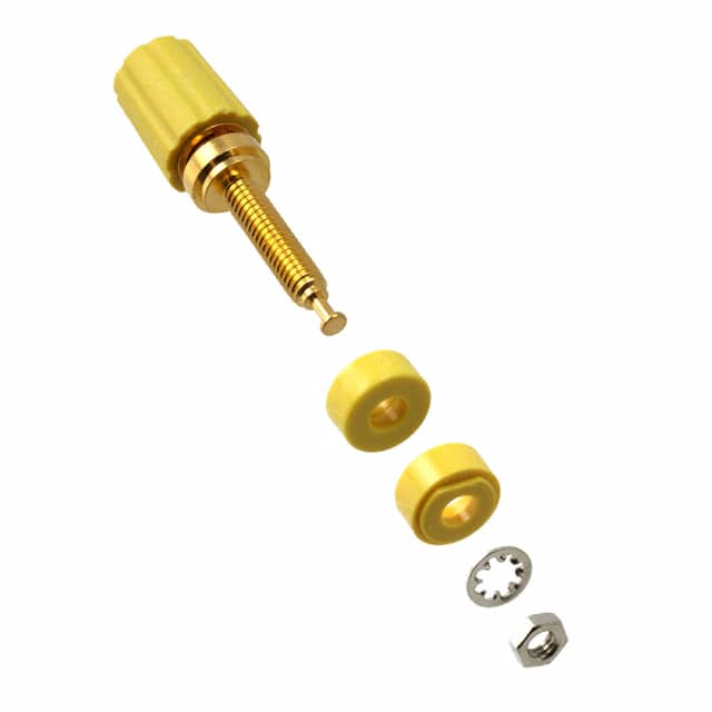 3750-4 CONN BIND POST KNURLED YELLOW