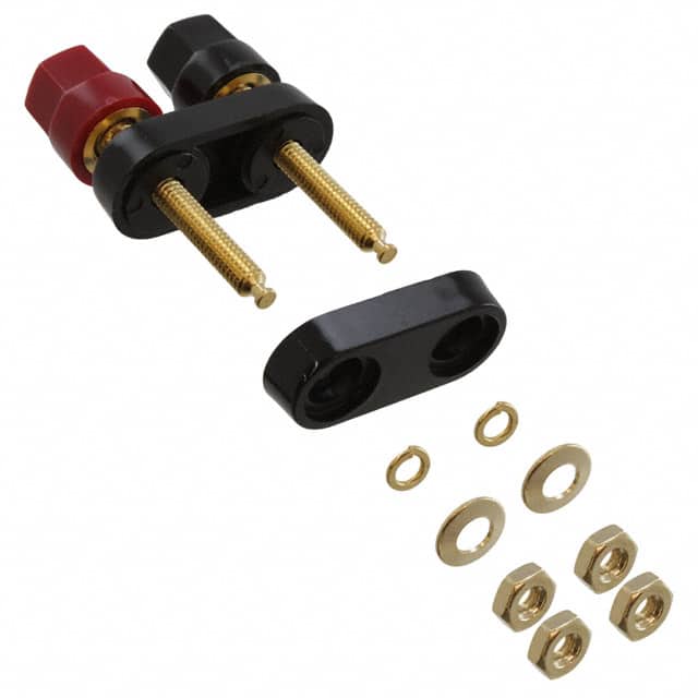 4108 CONN BIND POST DUAL HEX BLK/RED