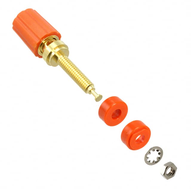 3750-3 CONN BIND POST KNURLED ORANGE