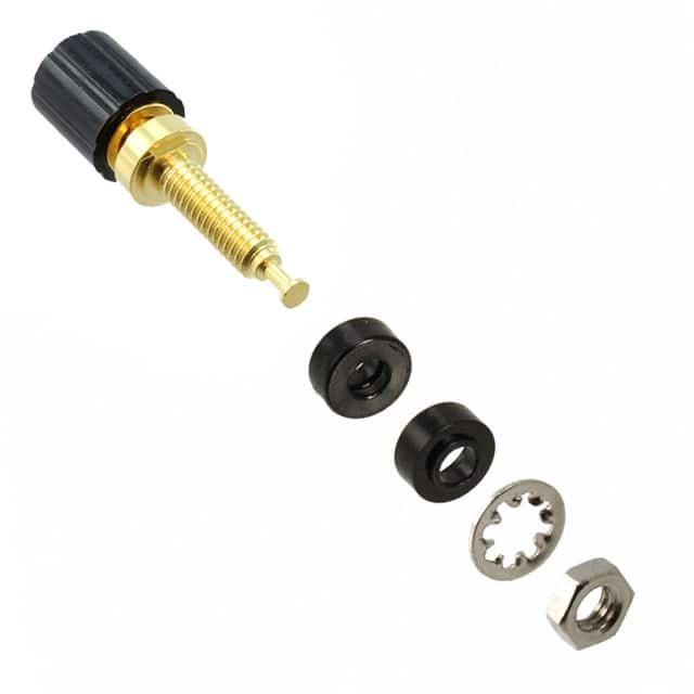 2382-0 CONN BIND POST MINI KNURLED BLK