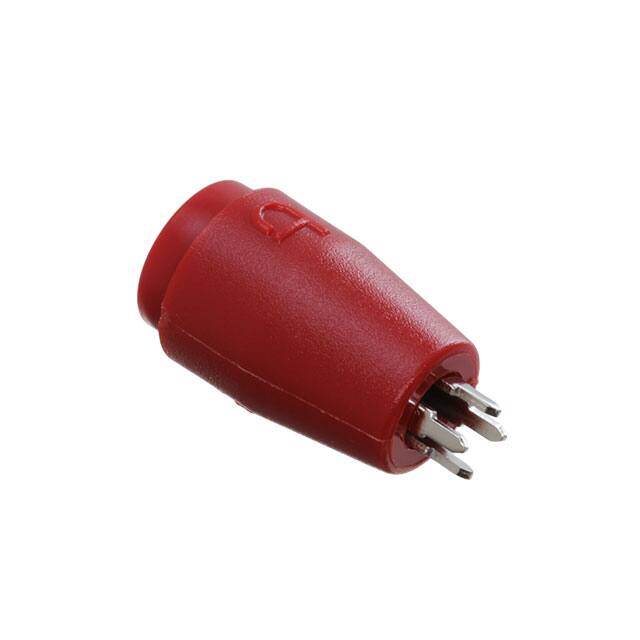 CT3151V1-2 SAFETY JACK 4MM HOR PCB RED