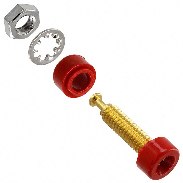 2142-2 CONN BANANA JACK MINI TURRET RED