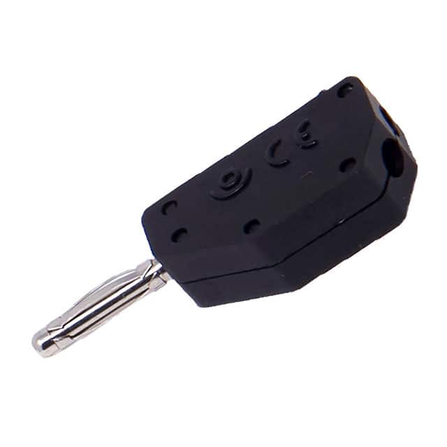 CT2142-0 PLUG BANANA 2MM DIY STACK BLK