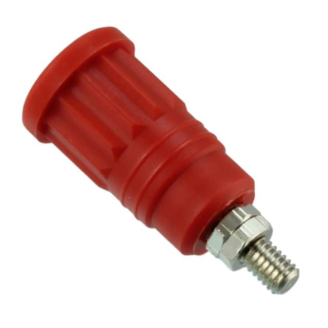CT2243-2 CONN BANANA JACK THRD RED