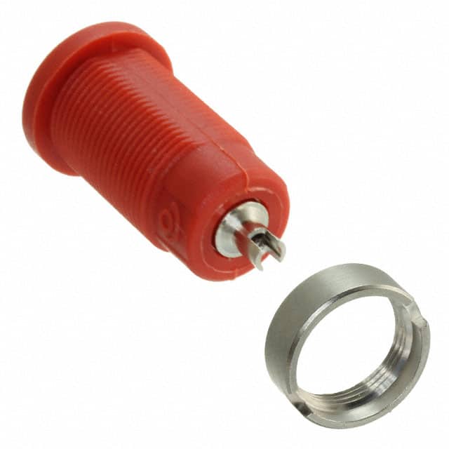 CT2242-2 CONN BANANA JACK SOLDER CUP RED