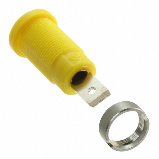 CT2238-4 CONN BANANA JACK QC YELLOW