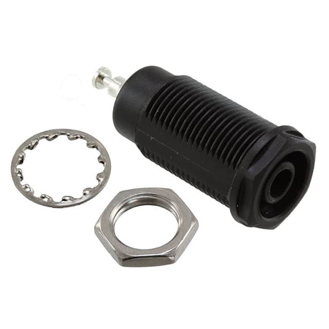 6387-ST-T-0 CONN BANANA JACK TURRET BLACK