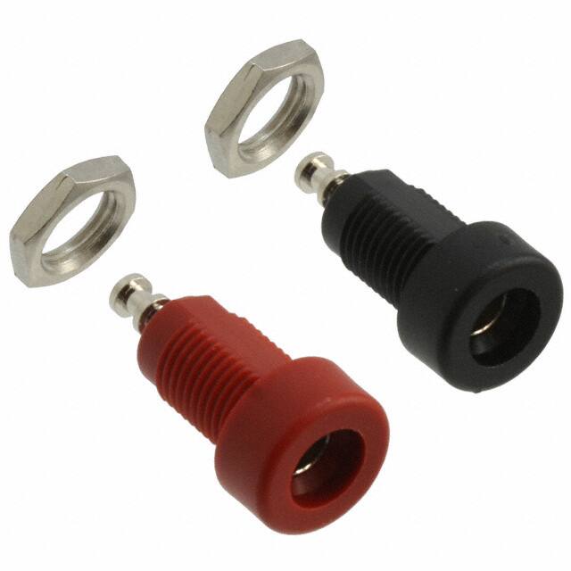 9284R/B CONN BANANA JACK TURRET 2PC