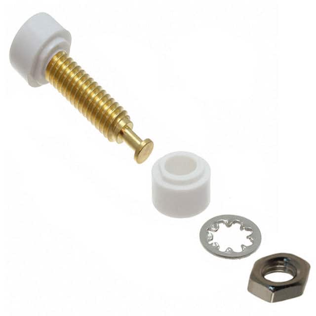 3542-9 CONN TIP JACK THRD WHITE