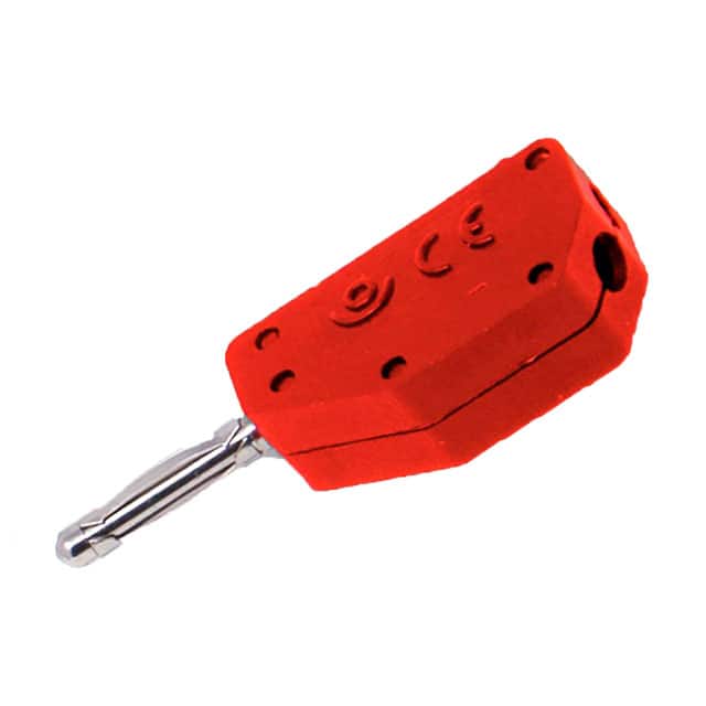 CT2142-2 PLUG BANANA 2MM DIY STACK RED