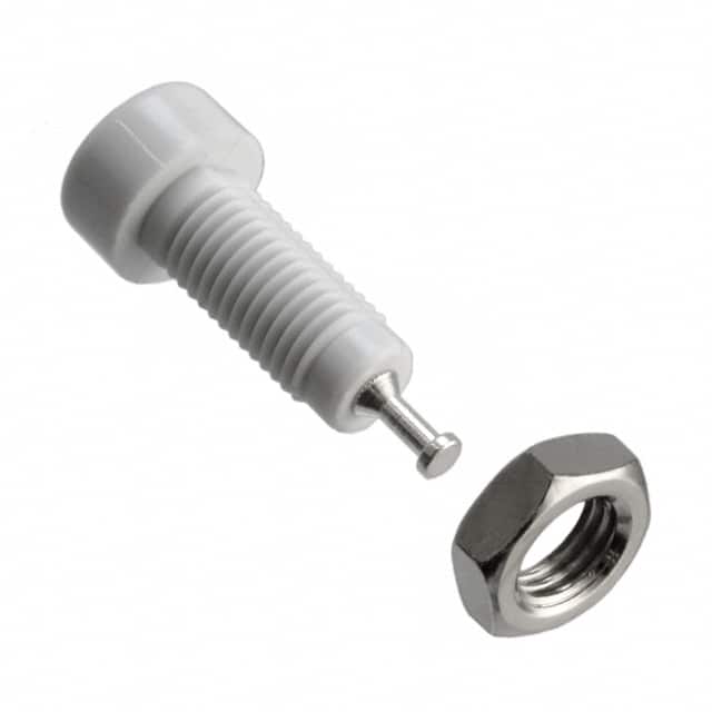 105-0601-001 CONN TIP JACK TURRET WHITE