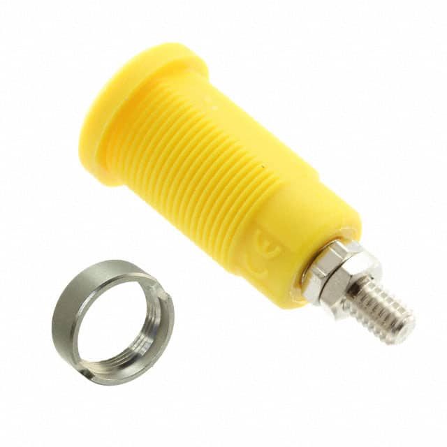 CT2236-4 CONN BANANA JACK THRD YELLOW