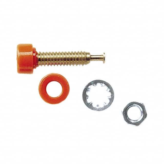 3542-3 CONN TIP JACK THRD ORANGE