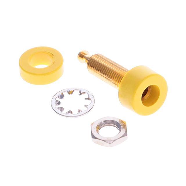 2854-4 CONN BANANA JACK TURRET YELLOW