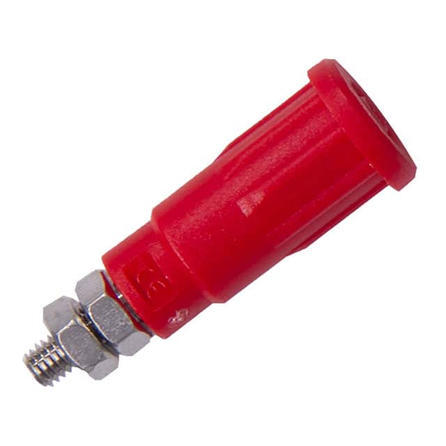 CT3080-2 JACK SAFETY 2MM STUD PUSHIN RED