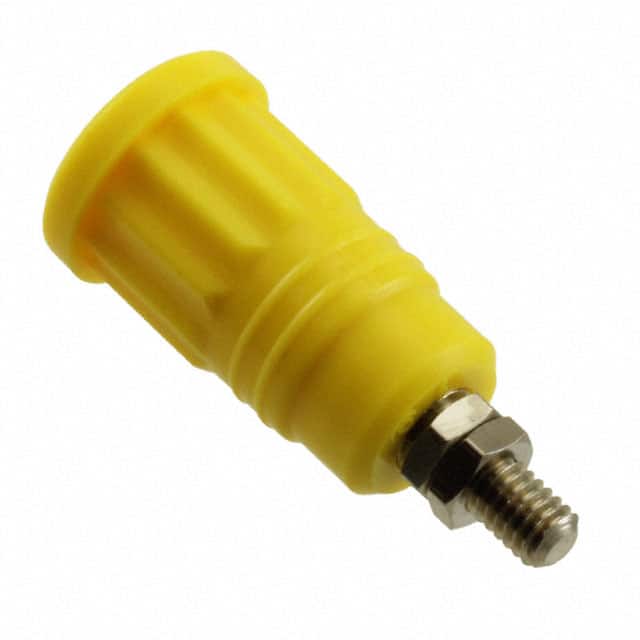 CT2243-4 CONN BANANA JACK THRD YELLOW