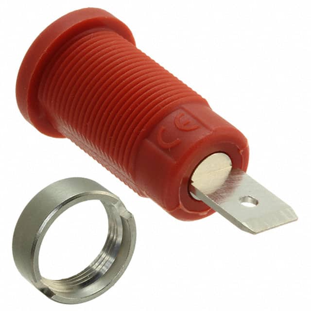 CT2238-2 CONN BANANA JACK QC RED