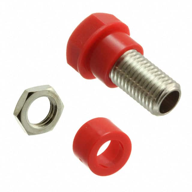 CT2230-2 CONN BANANA JACK THREADED RED
