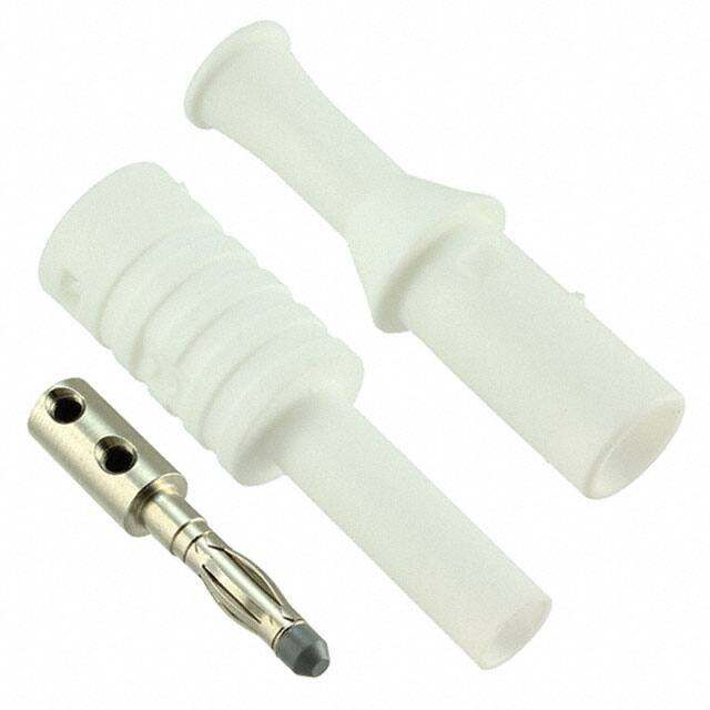 CT2989-9 CONN BANANA PLUG SLDRLESS WHITE