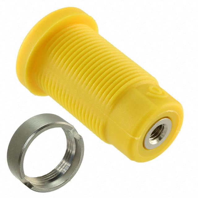 CT2908-4 CONN BANANA JACK THRD YELLOW