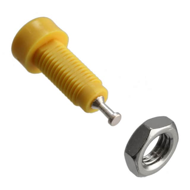 105-0607-001 CONN TIP JACK TURRET YELLOW