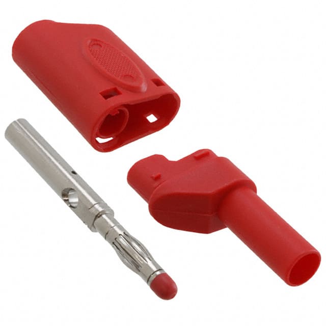 BU-31103-2 CONN BANANA PLUG STACK SLDR RED