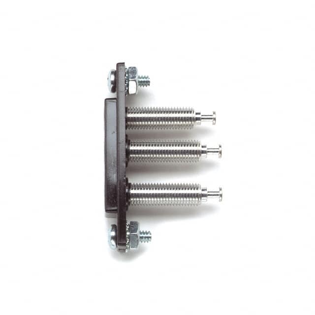 4163-0 CONN TRPL BANANA JACK TURRET BLK