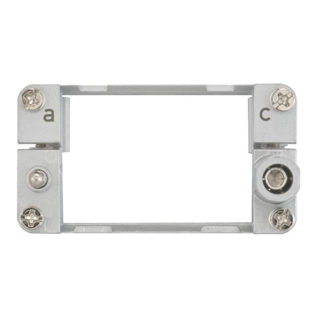 9140100313 The HARTING 9140100313 is a hinged retaining frame designed for 3 modules within the Han-Modular® series. It features a durable Zinc Die Cast construction.