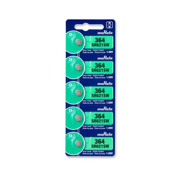 SR621SW (SR60) MURATA 364 BATTERY SR 1.55V 6.8M