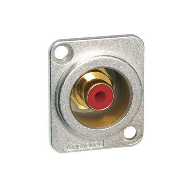ACJD-RED CONN RCA JACK CHASIS MOUNT RED
