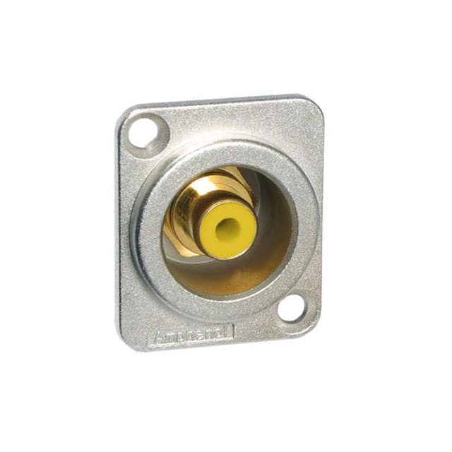 ACJD-YEL CONN RCA JACK CHASIS MOUNT YELLW