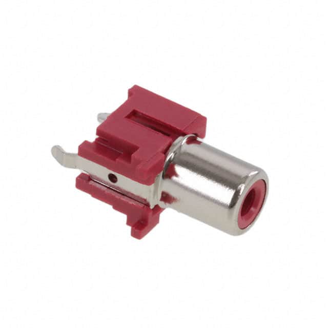 KLPX-0848-2-R RCA PHONO JACK, VERTICAL, RED RO