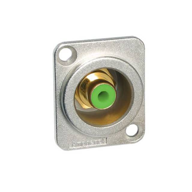 ACJD-GRN CONN RCA JACK CHASIS MOUNT GREEN