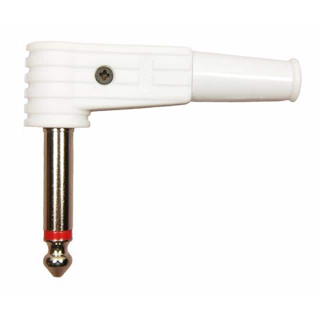 FM1105W 1/4" MONO PLUG 90 DEG WHITE