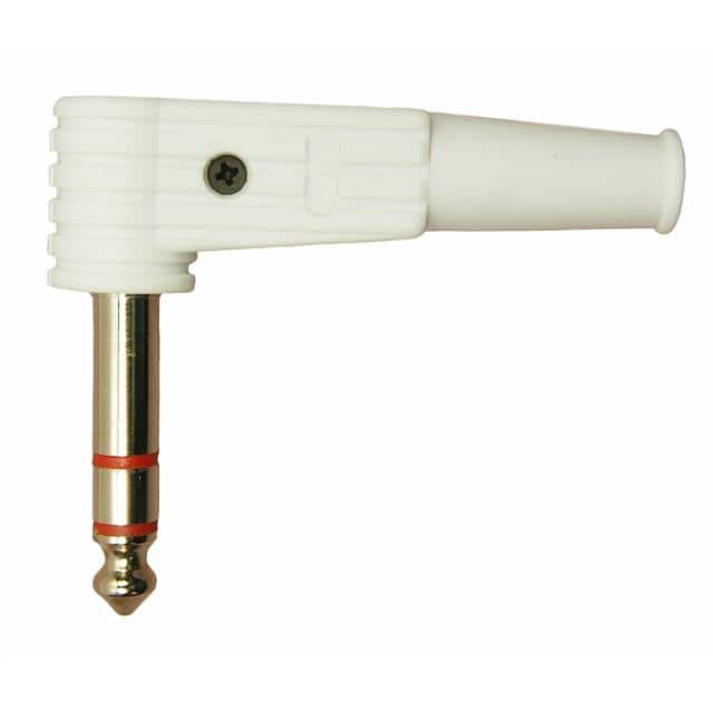 FM1106W 1/4" STEREO PLUG 90 DEG WHITE