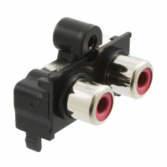 RCJ-2122 RCA JACK 2P 1 X 2 HORIZ TH RD/RD