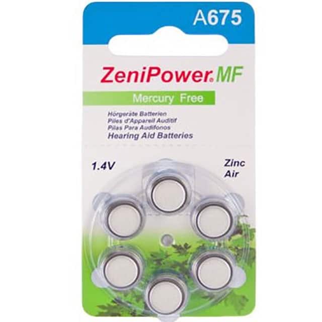 ZP-A675-D6 MF ZENIPOWER SIZE 675 HEARING AID B