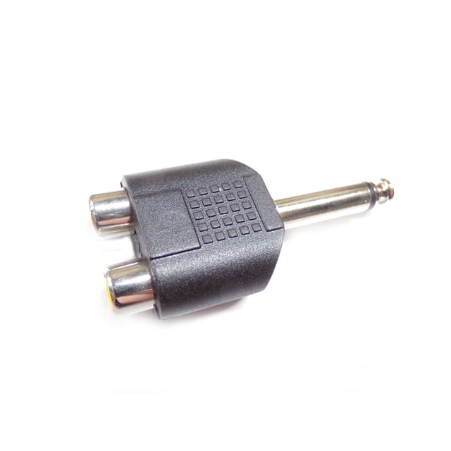 EM716041 6.35MM MONO PLUG TO 2XRCA JACK A