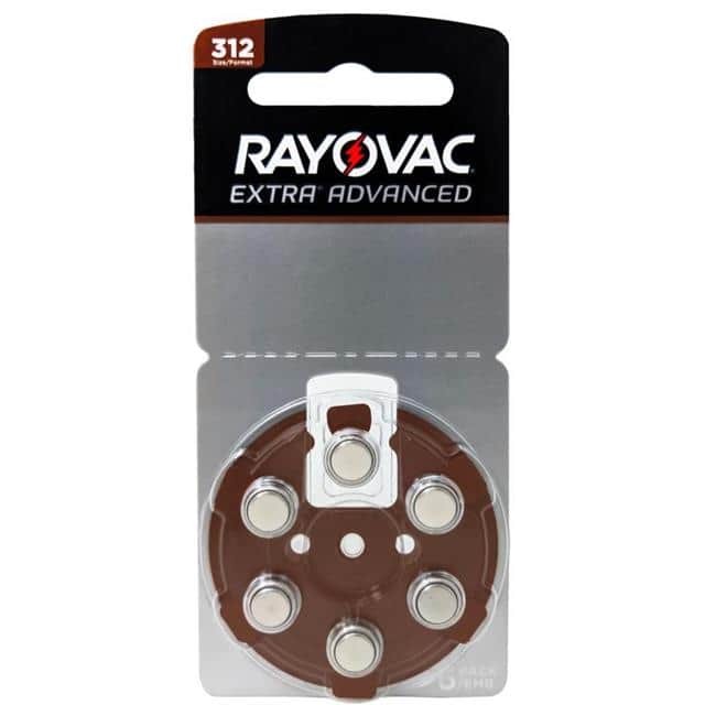 R-312AE-6 ZM RAYOVAC EXTRA ADVANCED SIZE 312