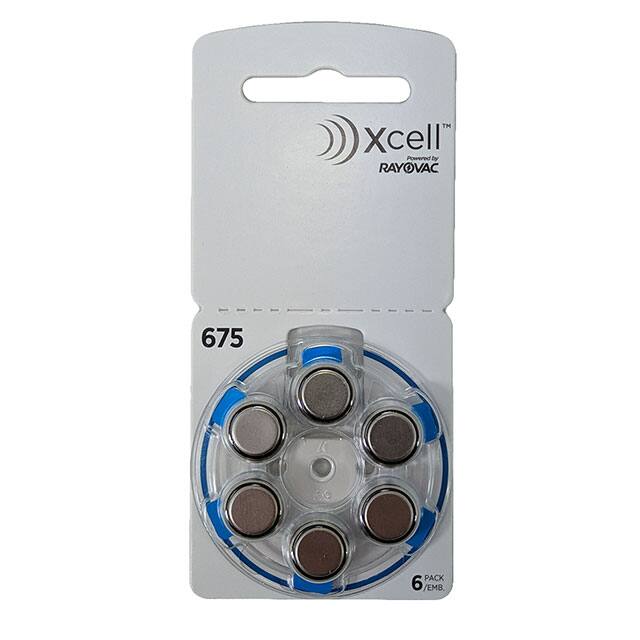HAB-R-IM-675-6-MF XCELL SIZE 675 HEARING AID BATTE